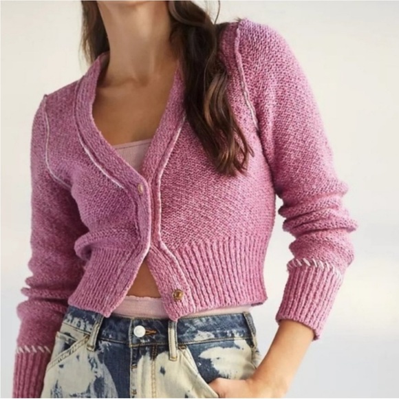 Pilcro Pink Heart Sweater XL - Picture 2 of 5